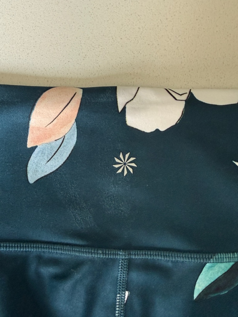 NWT Athleta Dark Green Floral High-Rise Leggings XL - Picture 7 of 7